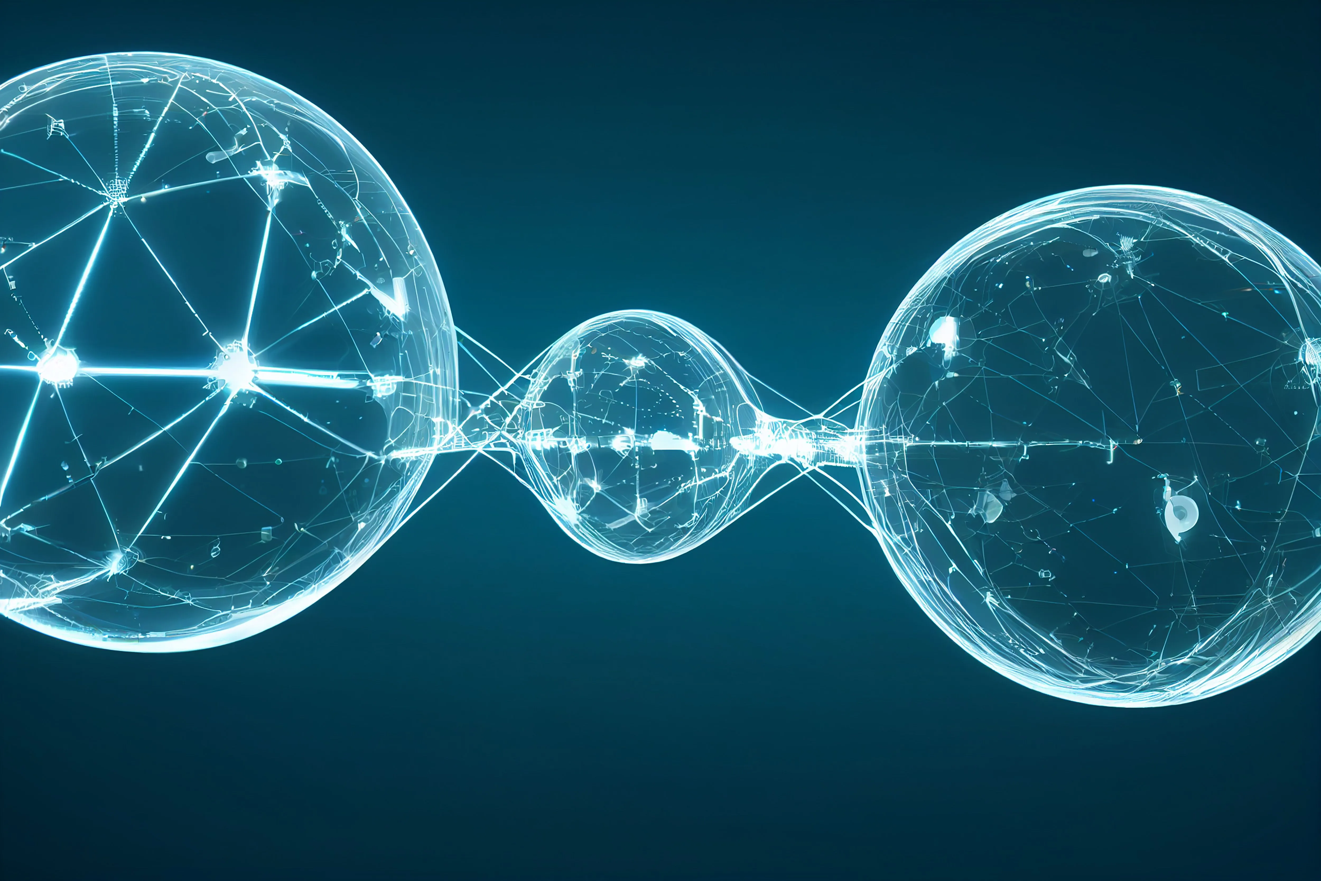 An abstract visualization of AI and data, the material a model draws on to answer a question