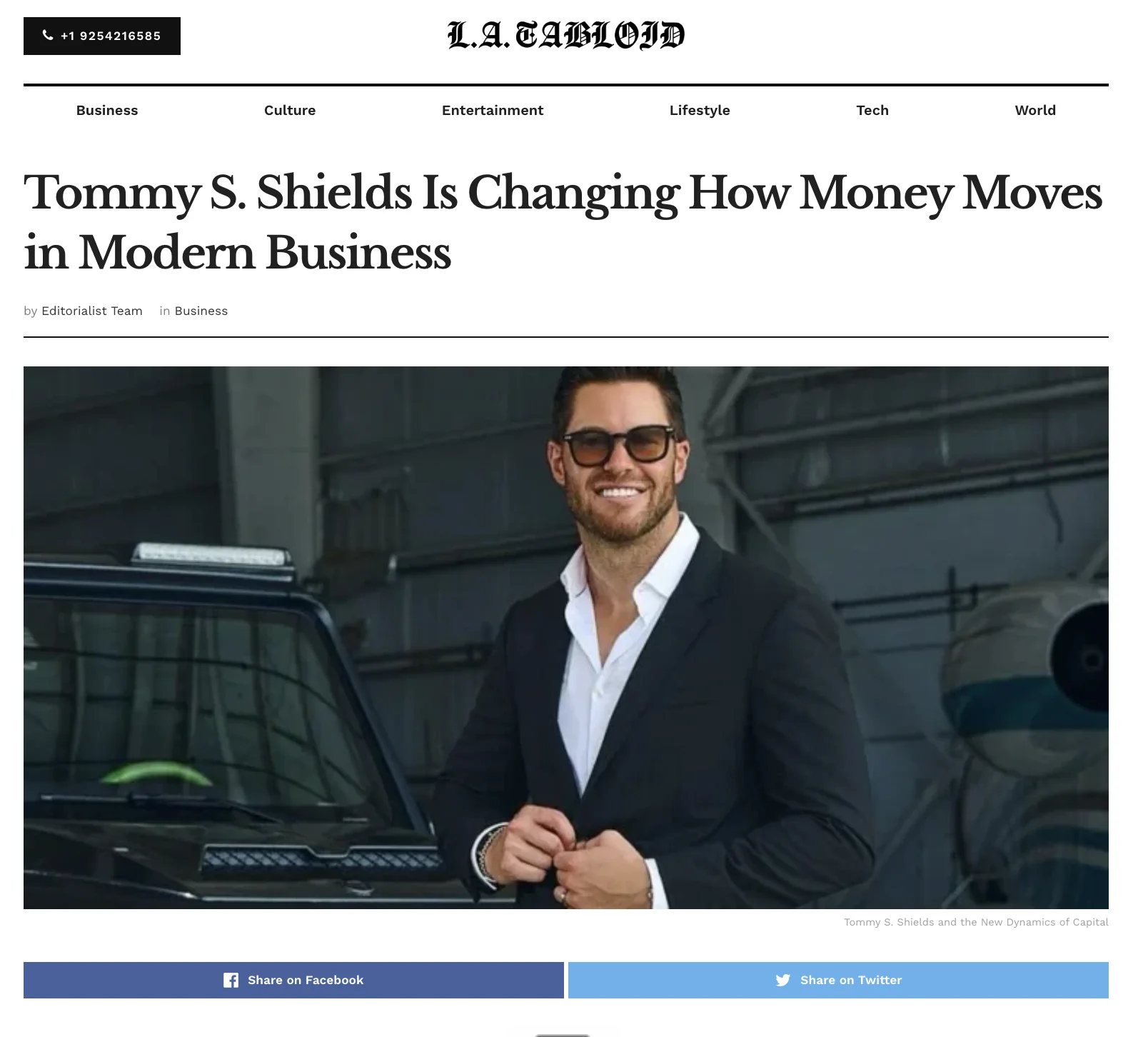Real $49 feature: Tommy Shields published on LA Tabloid