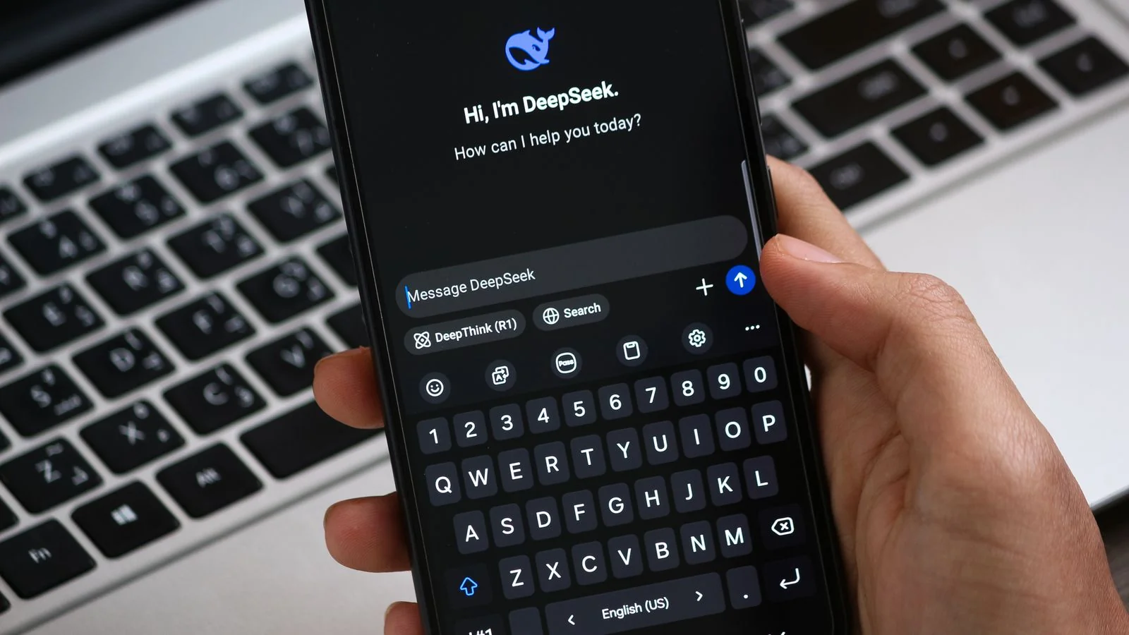 A smartphone showing an AI chat interface, where crypto buyers now ask which projects to trust