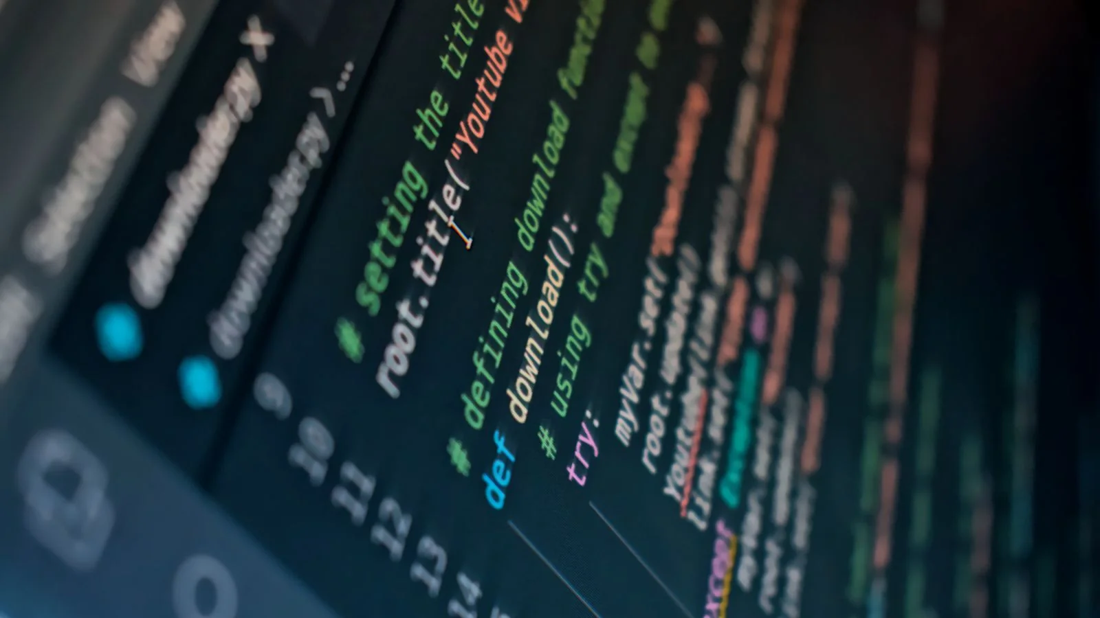 Lines of coloured code on a computer screen, closer to what a model parses than a brochure page