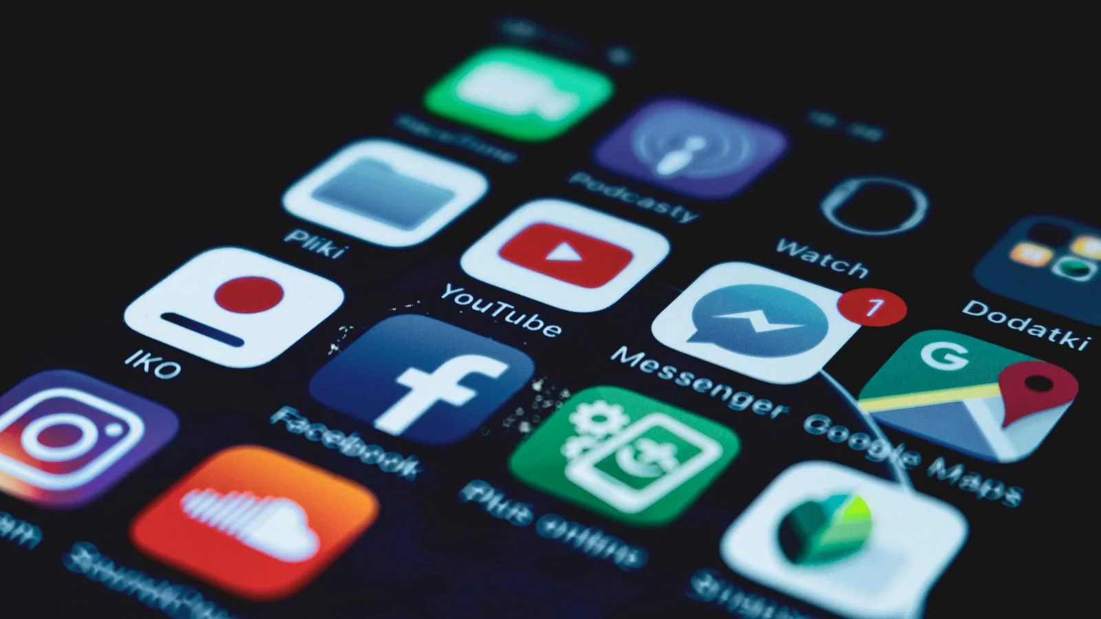 A close-up of a smartphone screen with various social and app notifications