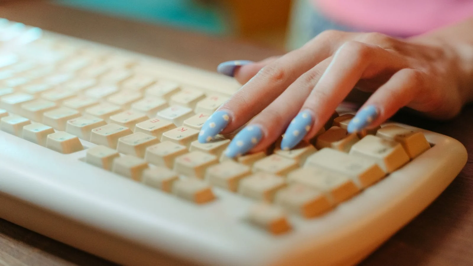 A close-up of hands typing on a keyboard, the daily work behind a blog that most readers never see