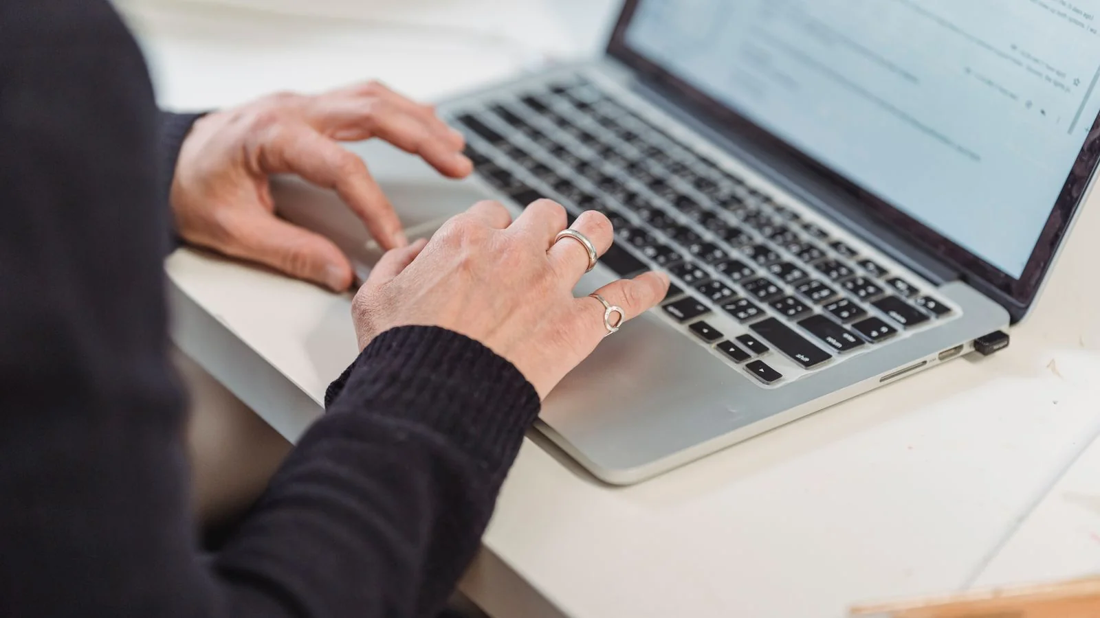 A writer at work composing an article, the authored expertise a byline publishes under your name
