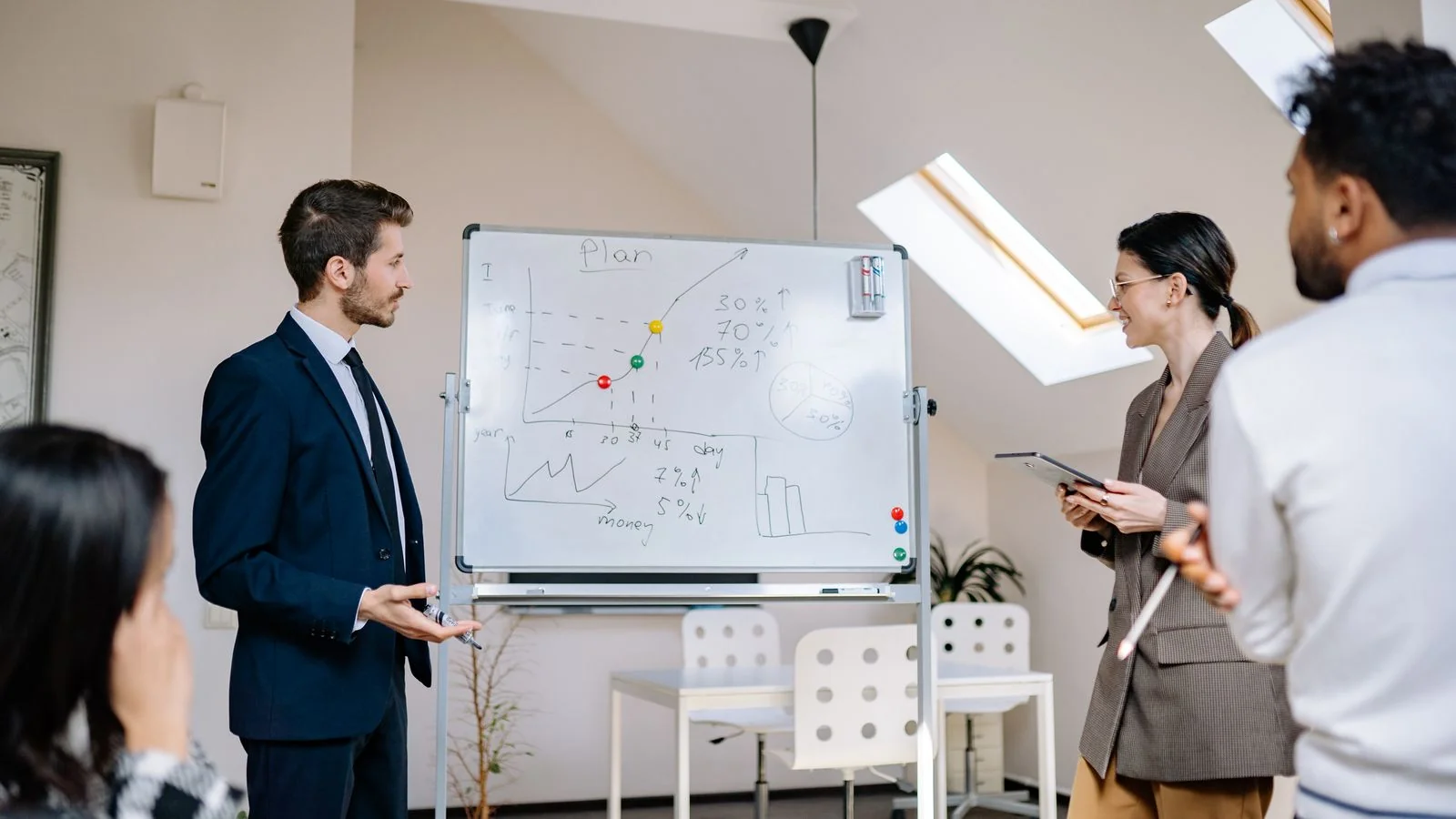 Colleagues in an office reviewing plans together, the audience insight that makes content genuinely useful