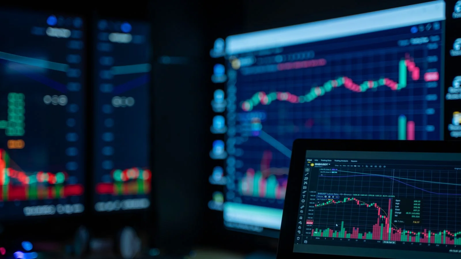 Business charts and graphs on a computer monitor, the reporting layer where digital PR proves its worth
