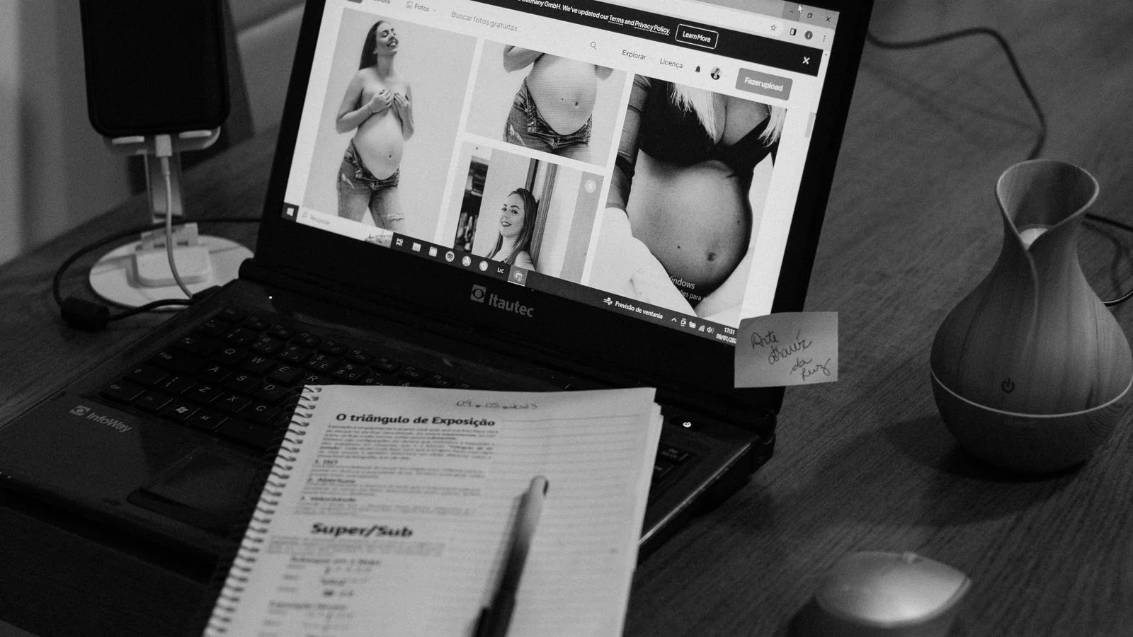 Search results and structured profile displayed on a laptop screen