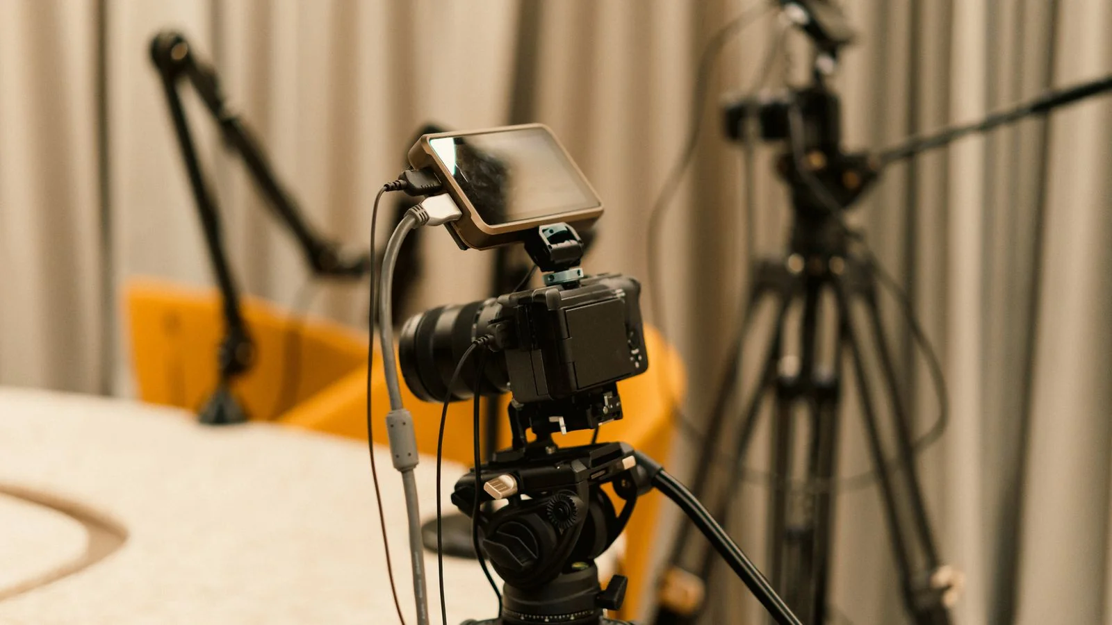 A person being interviewed by media, the outcome an EPK is built to make easy to say yes to