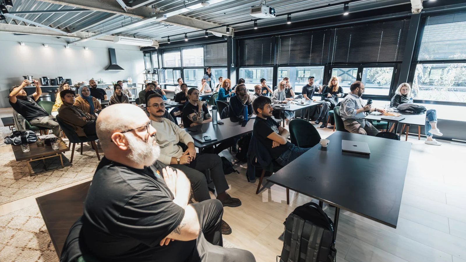 Professionals listening during a session, the named engagement that becomes a record