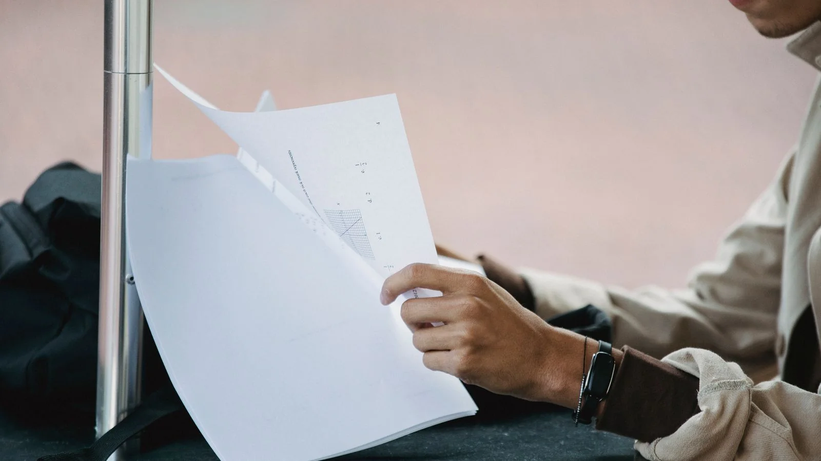 A learner reading through papers while studying, the focused evaluation that mirrors Claude's retrieval step