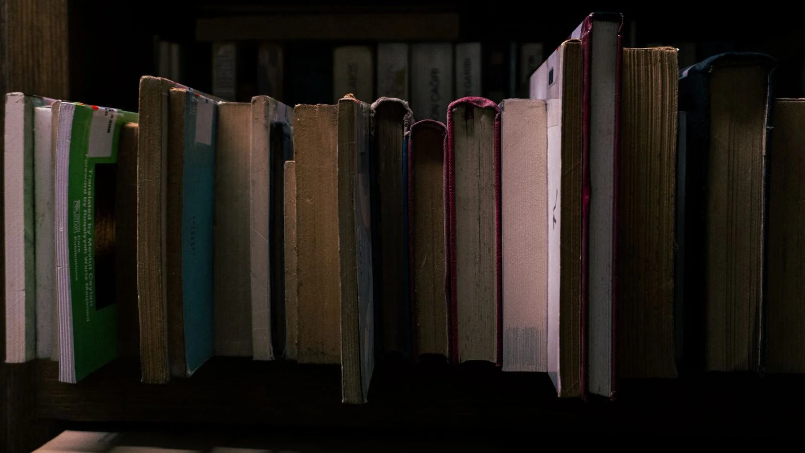 Rows of archived books, the corroborating web that DeepSeek checks before trusting a claim enough to cite it