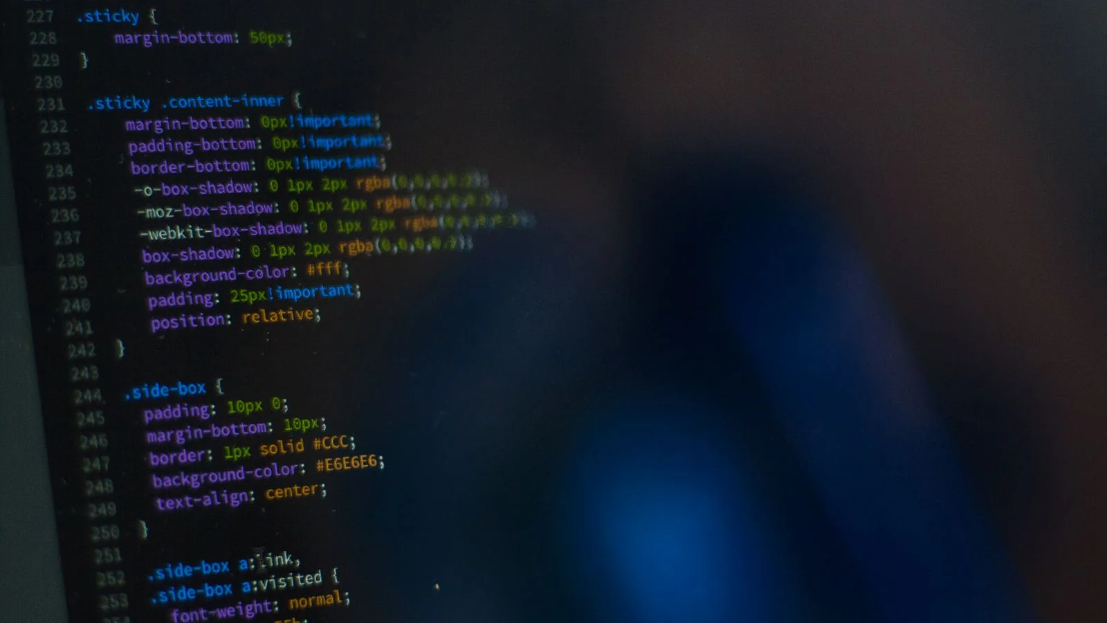 Lines of code on a screen, the underlying structure that a clear conversion page is built on