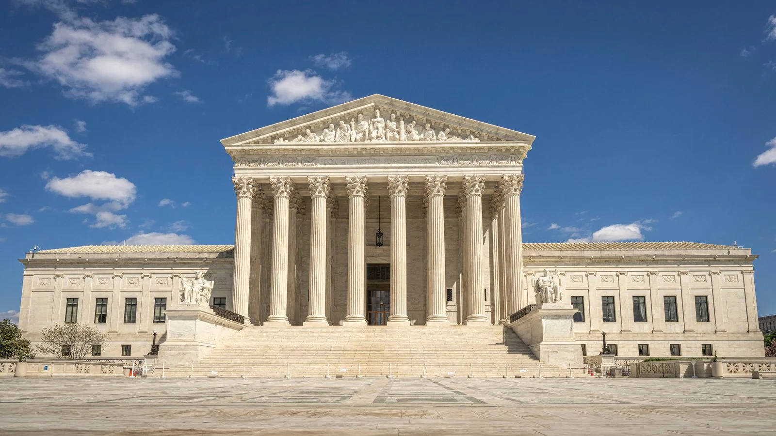 The facade of the United States Supreme Court, the kind of institution whose rulings drive Law360 coverage