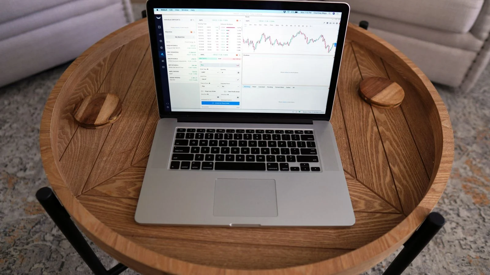 Analytics dashboard tracking query performance on a screen