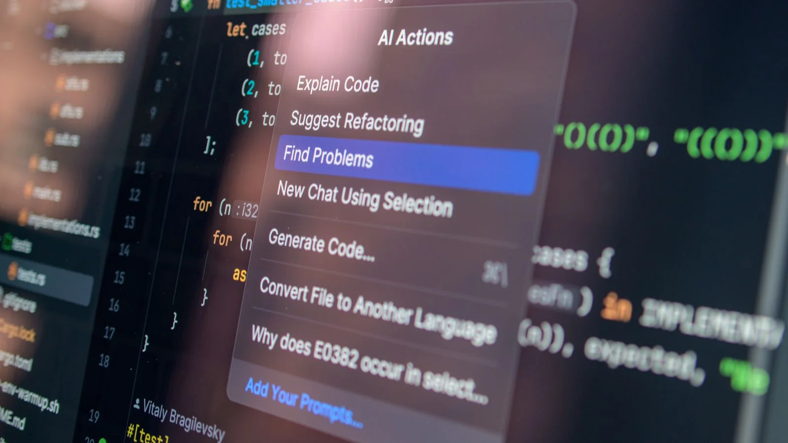 Code and debugging options on a screen, where the mechanics behind a cultural story usually hide