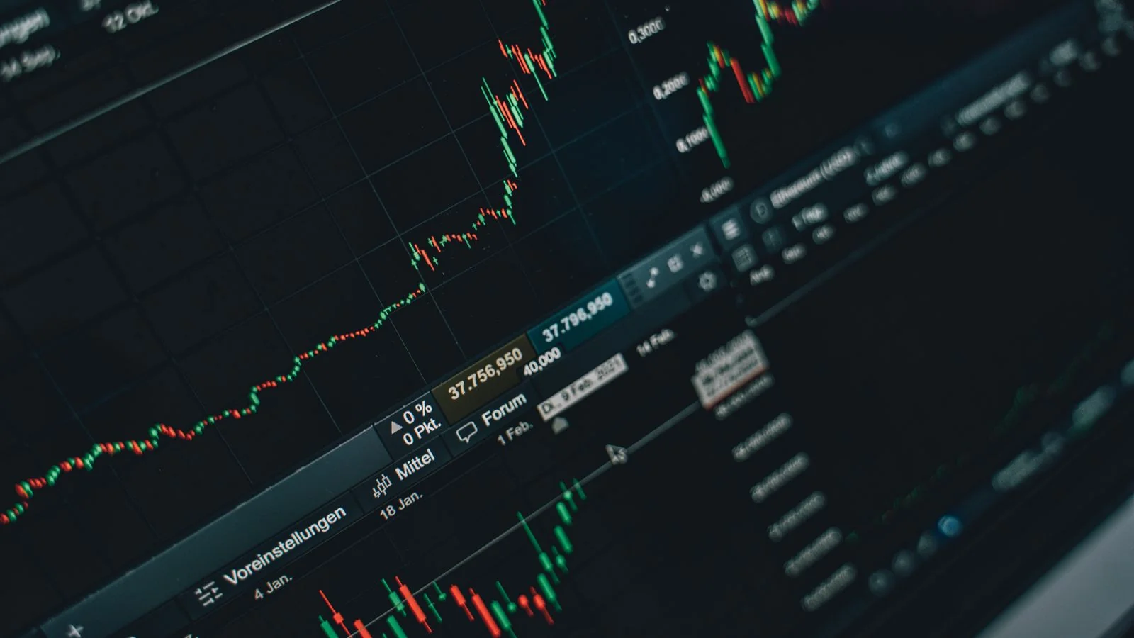 An upward-trending chart on a laptop screen, the compounding growth a maintained pillar page delivers over time