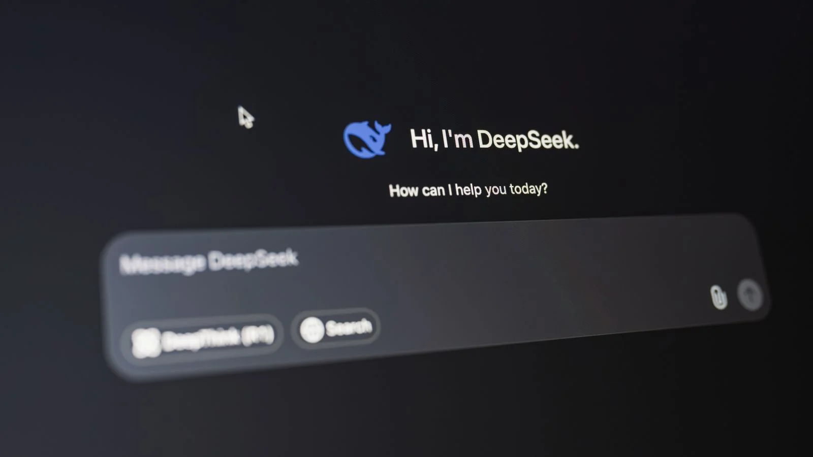 Close-up of an AI assistant interface displaying a generated response on a dark screen
