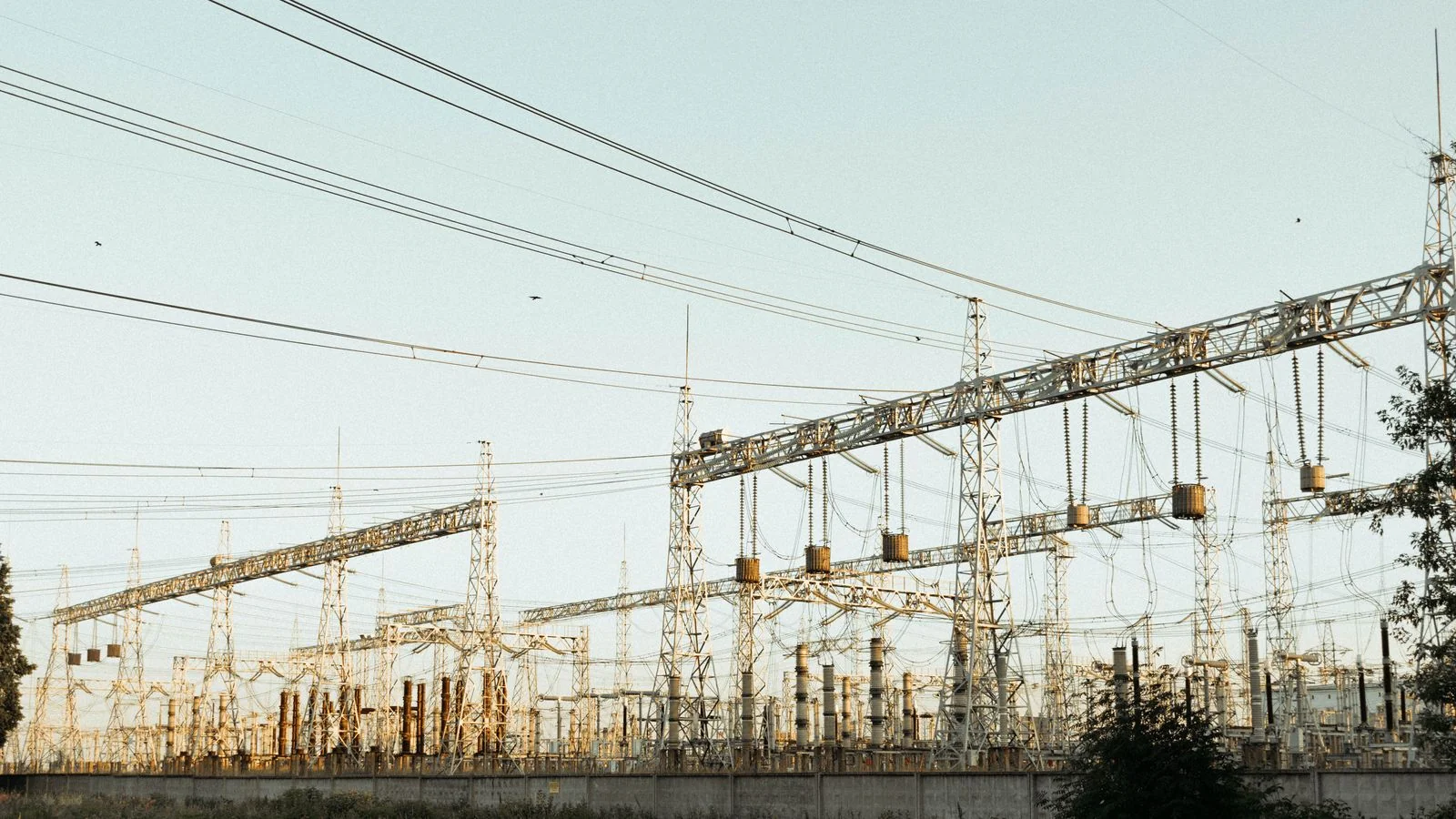 Electrical substation and transmission towers, the grid constraint that every charging executive should be able to explain.