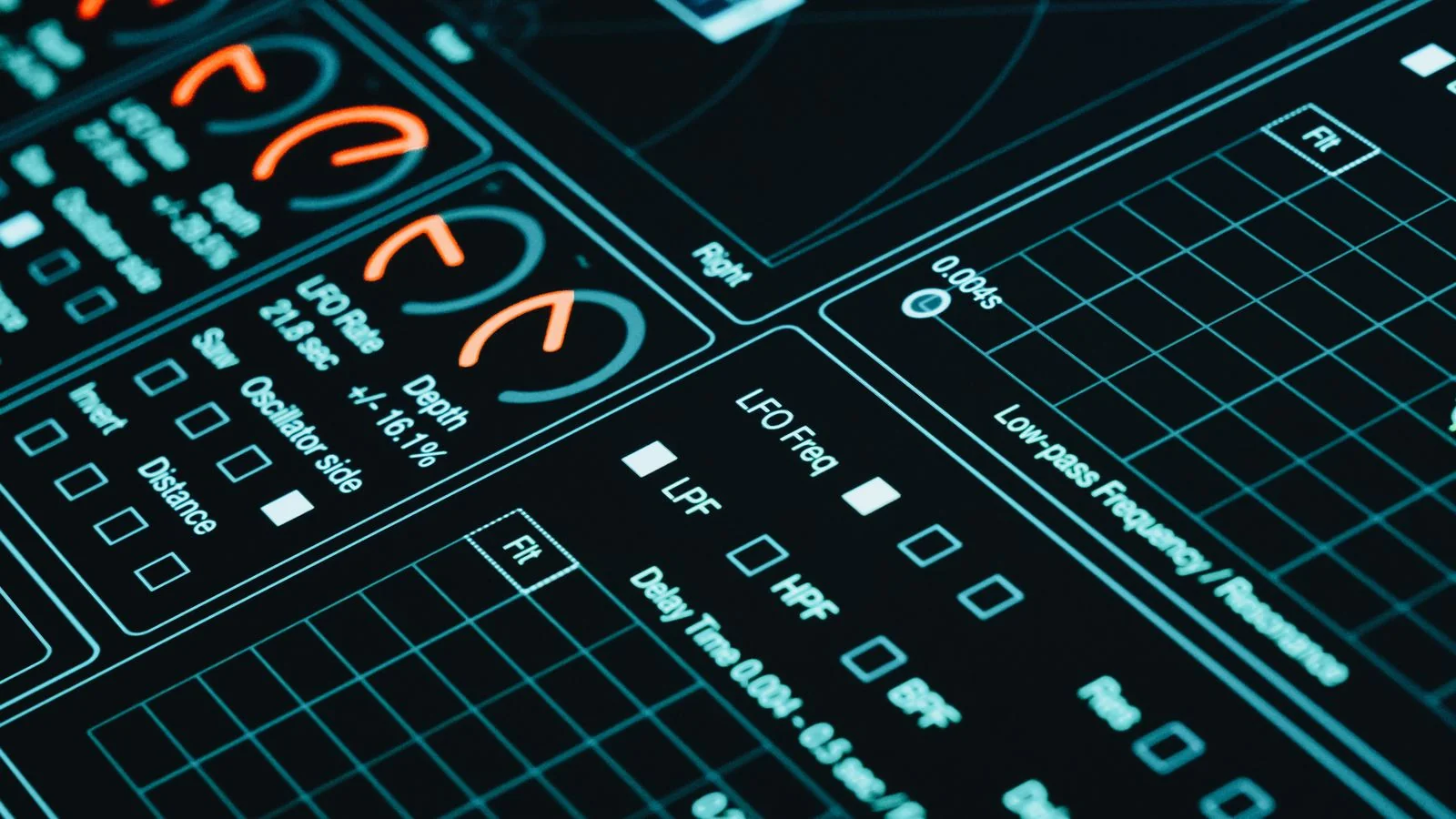 A dark screen showing streams of data and graphs, the constant signal flow reputation monitoring has to watch