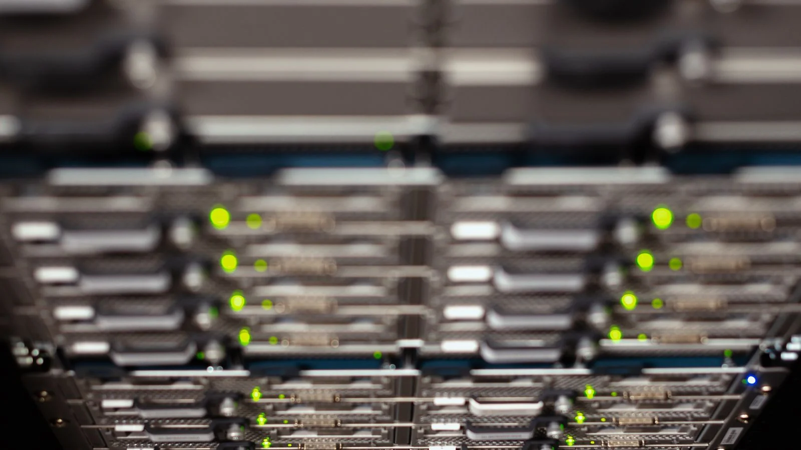 A network switch with connected cables, a picture of the relationships semantic search maps between concepts