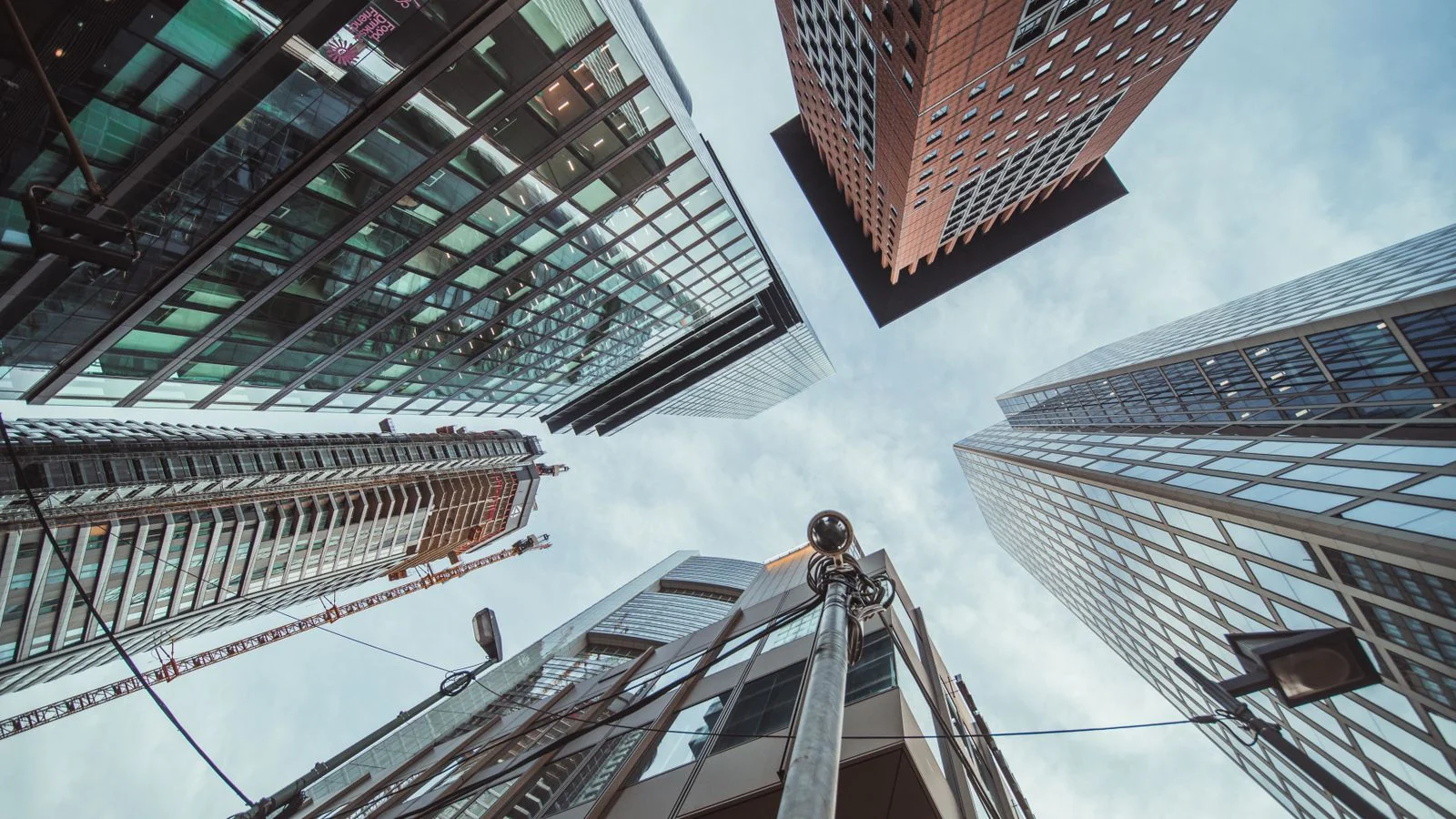 Modern city towers viewed from below, the high-authority domains where placements live