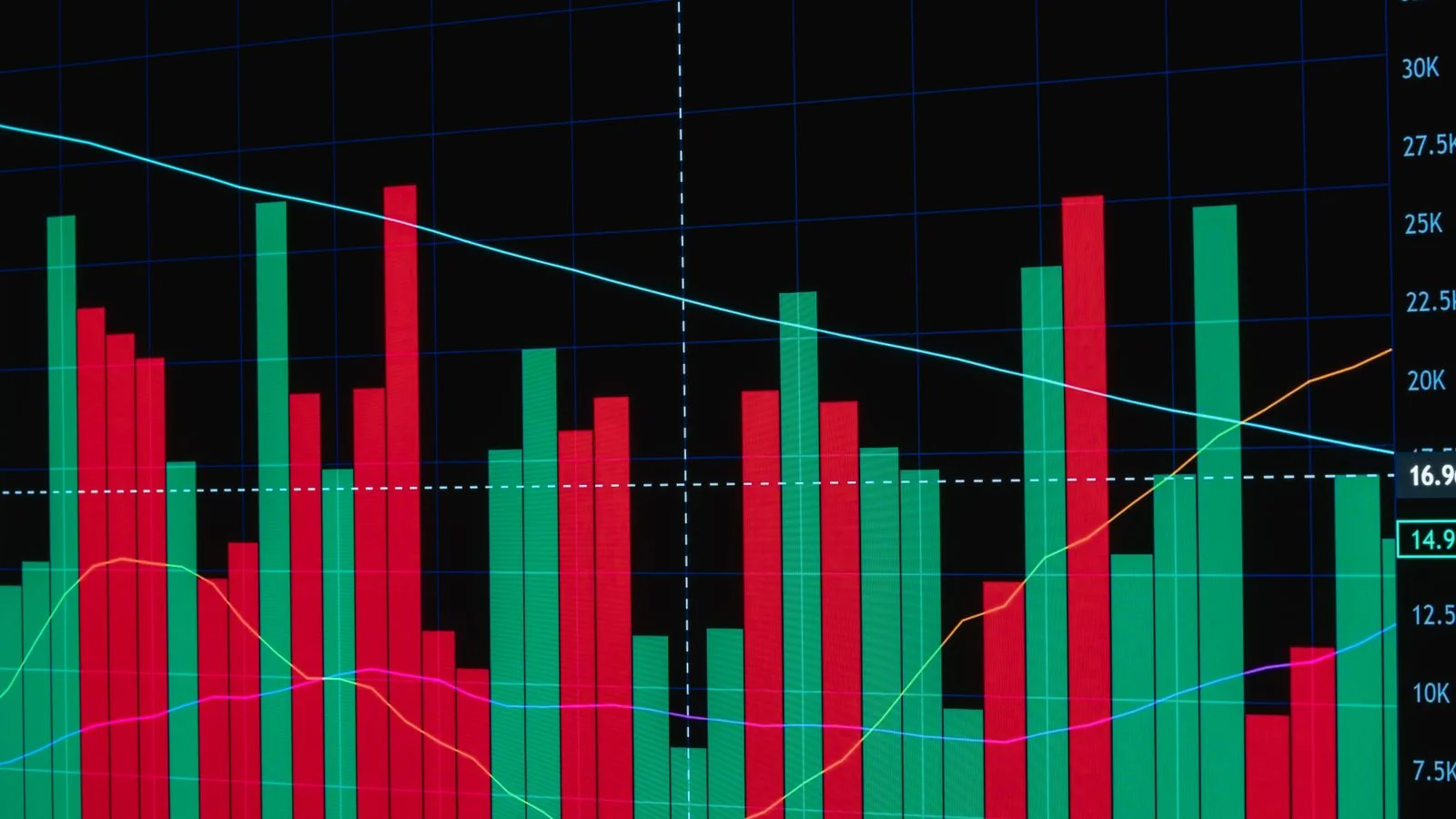 Analytics dashboard showing content performance metrics on a screen