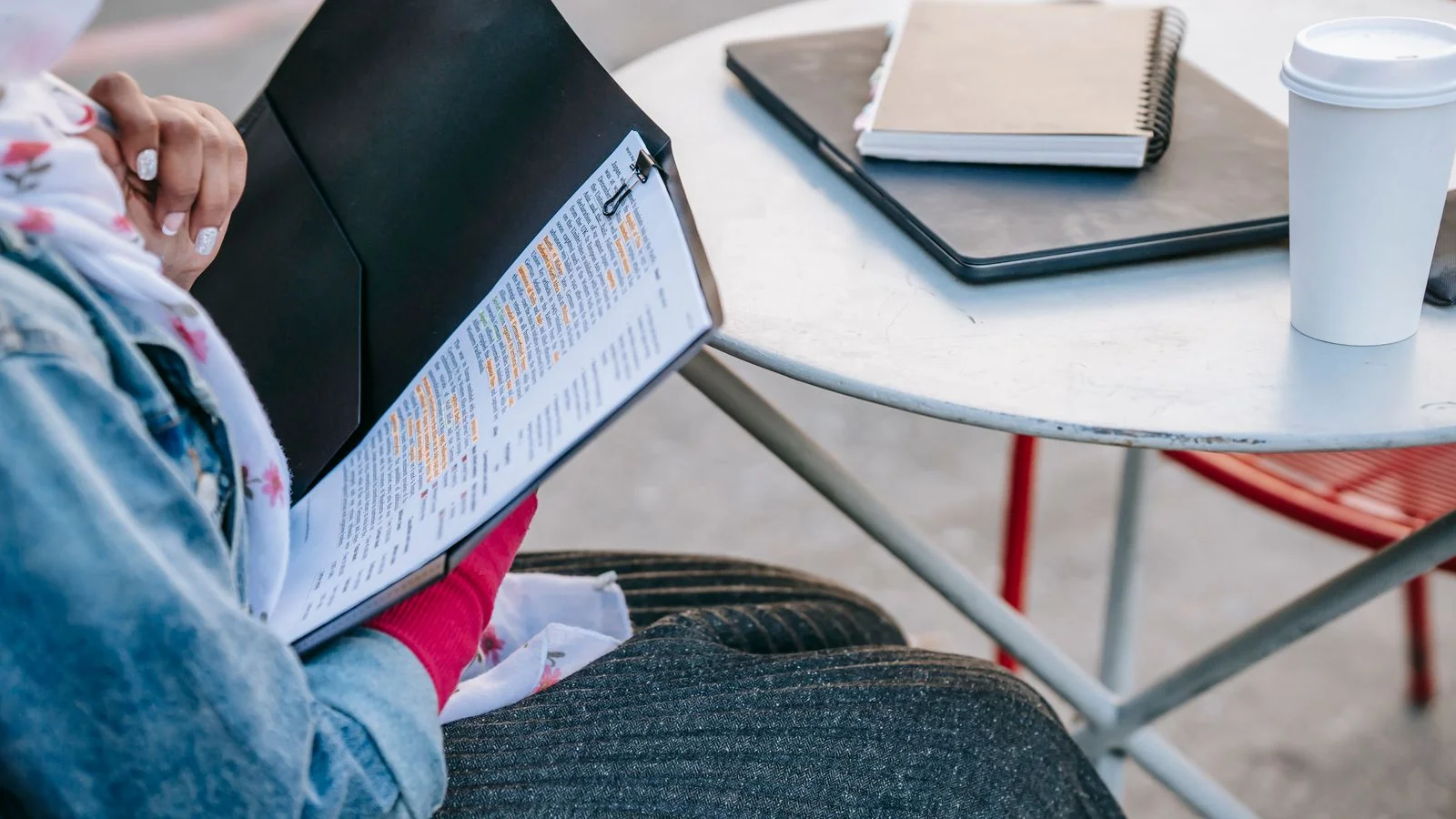 Researcher reviewing sources and citations across documents