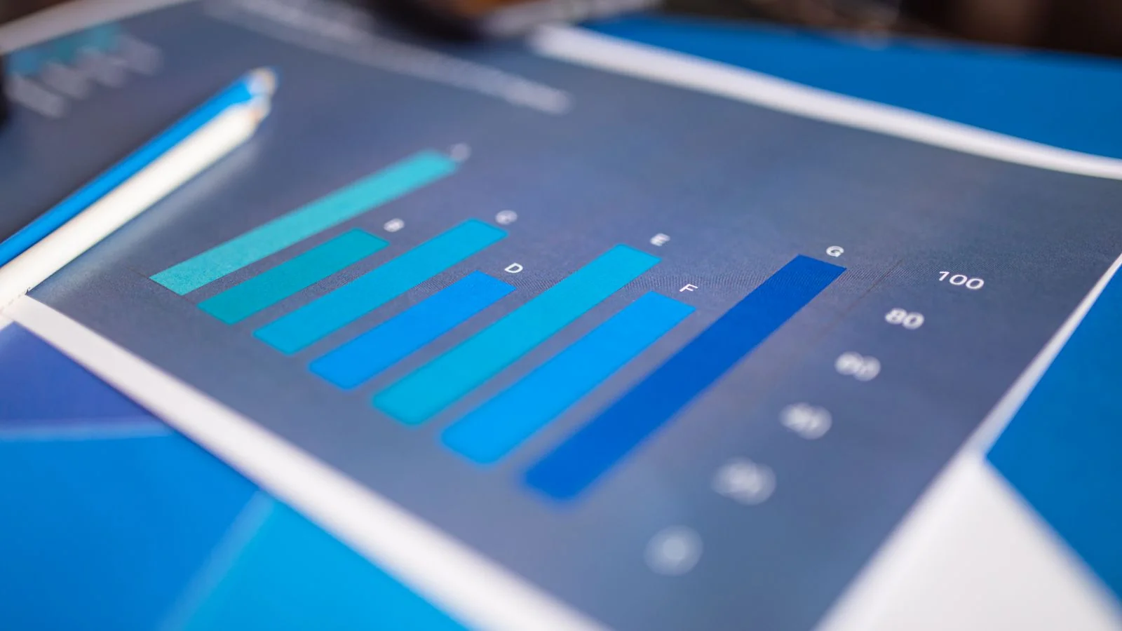 A printed bar chart on a desk, the kind of proof consultants show and coaches cannot