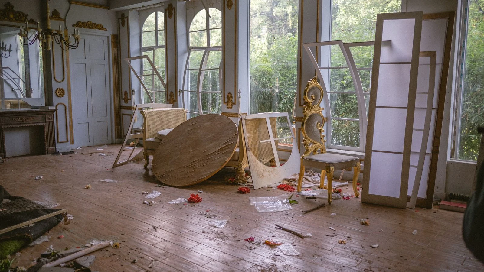 An abandoned ballroom in elegant decay, a reminder that venues are operations rather than buildings.