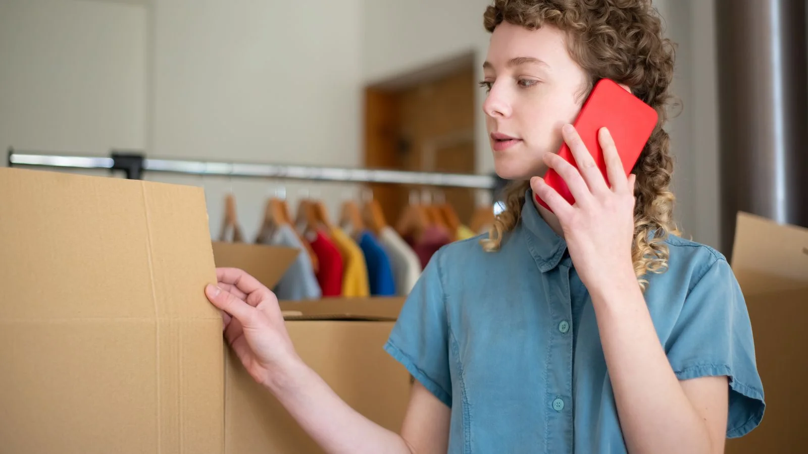 A customer on her phone while handling an order, the buyer whose search you are trying to win